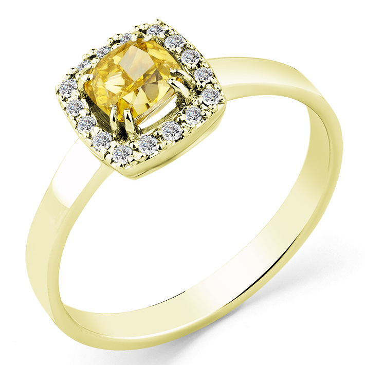 Кольцо, золото, бриллиант, 1-308527-02-55